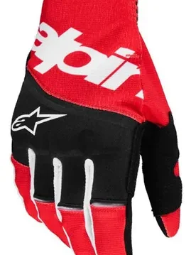 luva alpinestars techstar 2025 motocross trilha enduro cor vermelho