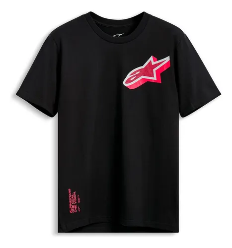 camiseta alpinestars preta/vermelha original camiseta alpinestars preta/vermelha original