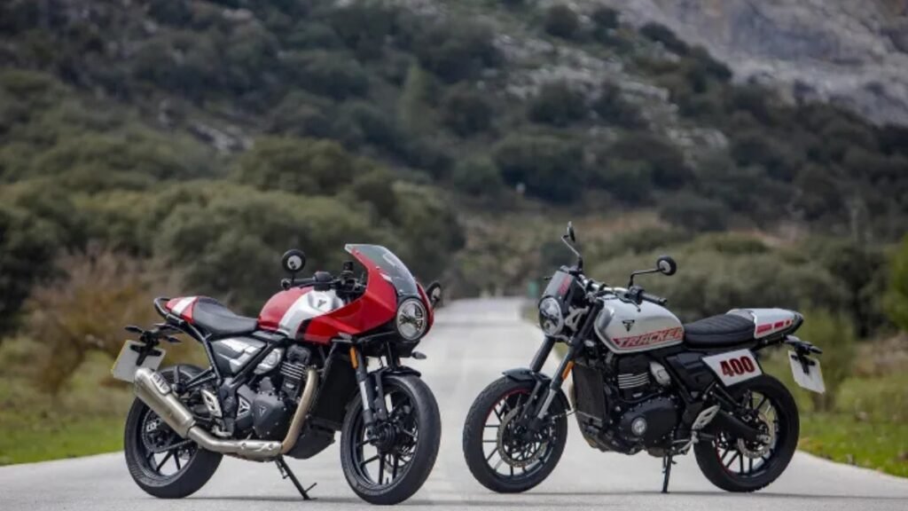 Nova Triumph Thruxton 400 2026 e Tracker 400 2027